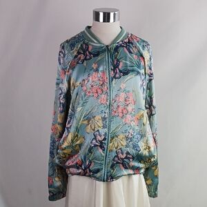 Mystree Multicolor Floral Bomber Jacket